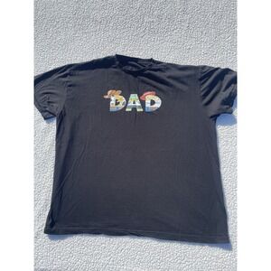 Disney Pixar Toy Story DAD T-Shirt Mens Size XXL Black Cotton Woody Buzz Jessie